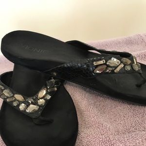 Vionic jeweled flip flops